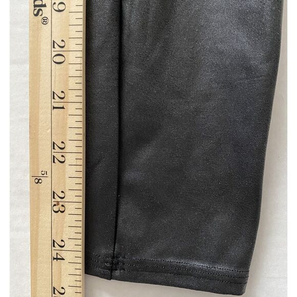 SPANX Ready-to-Wow! Faux Leather Black Stretchy Leggings PL - Picture 7 of 11